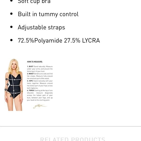 Gottex Black Contour Lattice Square Neck One Piece Swimsuit Size 10. - Picture 3 of 8